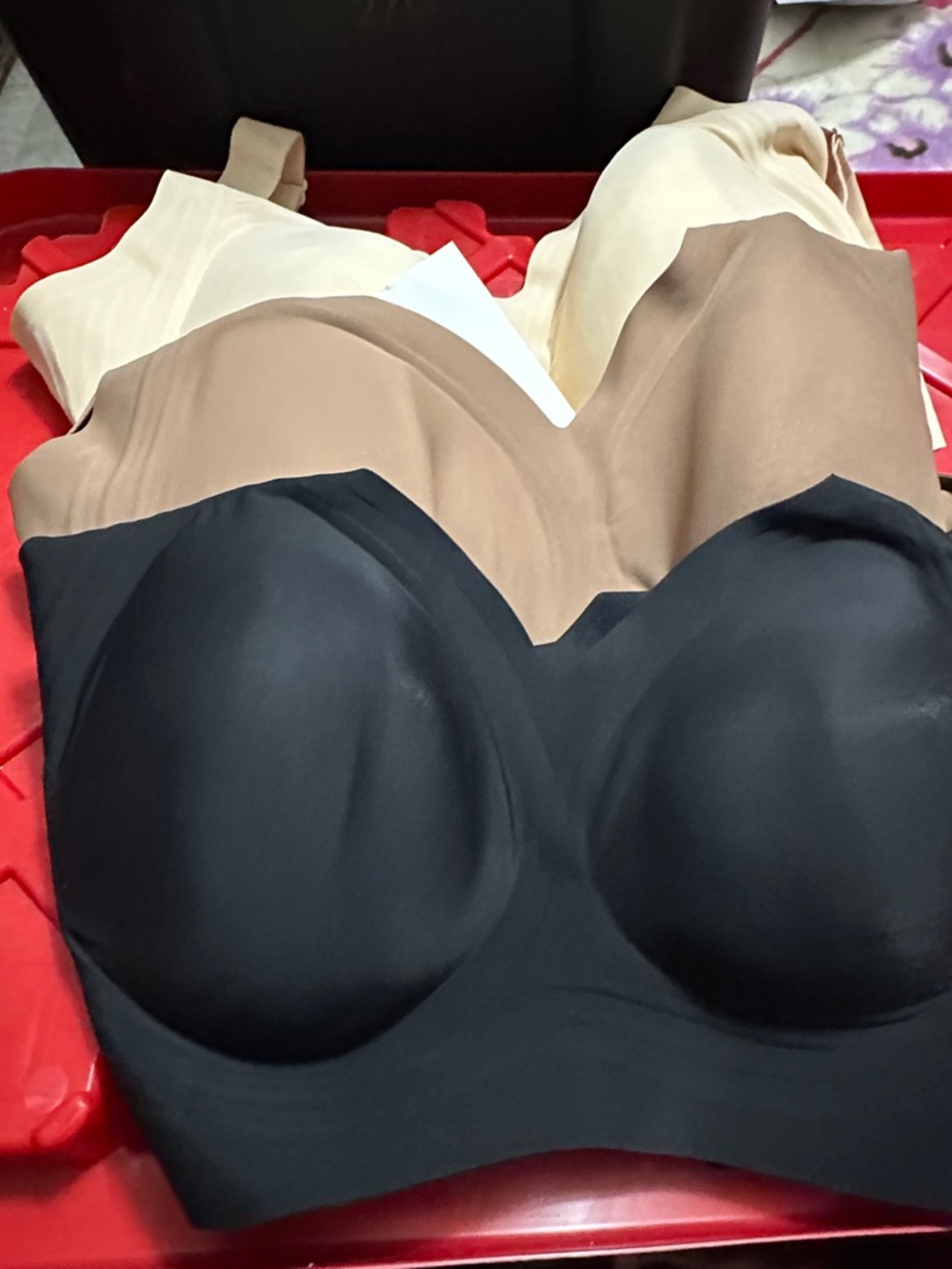 Wireless Molded Cup Strapless Bra - Black, Tan, Cream